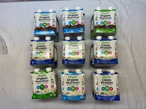 JJ. 9x Orgain Organic Nutition Shake-Flavor Variety
