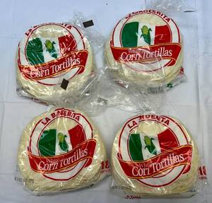 KK. 4x 18 White Corn Tortillas