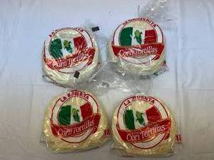 KK. 4x 18 White Corn Tortillas
