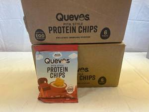 LL. 2x 6-1oz bags Quevos Pita Style Protein Chips