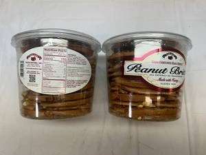 2x 38oz Tubs Olde-Fashoned Hand Dipped Peanut Brittle