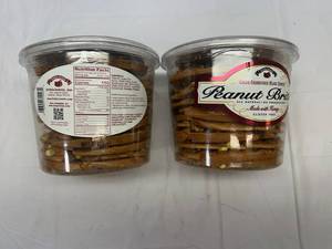2x 38oz Tubs Olde-Fashoned Hand Dipped Peanut Brittle
