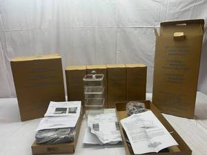 KK. 4 Stacking Storage Jars, Light up LED Branches, 2 Water Bird Stakes