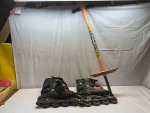 2 Pairs Roller Blades & Pogo Stick(Heavy Duty)