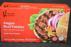 H - Good & Gather Angus Beef Patties 6 13lb Patties