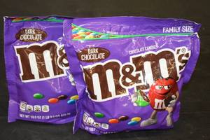2ct Family Size Resealable Pack Dark Chocolate M&Ms
