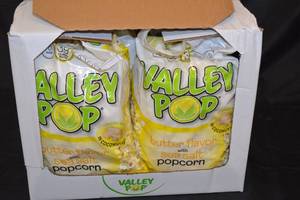 Case of Valley Pop Sea Salt and Butter Flavor Popcorn - 6 Bags