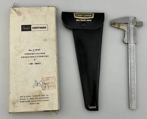 Vintage Craftsman  NO. 9 Verier Caliper Adjustable Verniers 6 (.001 Grad)