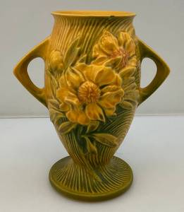 Vintage Roseville Pottery Peony Vase 61 7 Tall (VERY NICE) Small Chip On Under Rim