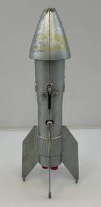 1957 Astro Mfg. Space Rocket Mechanical Toy Bank (No Key) 11 14 Tall (Works)