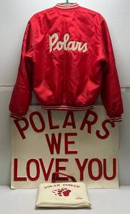 Vintage North St. Paul Polars Items Including Size Med Nylon Jacket & More