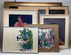 Misc. Framed Original Pastels (SIGNED), Prints & Mirror