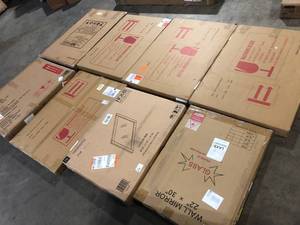 Lot of Assorted Mirrors Various Models Sizes and Conditions  Customer Returns See Pictures