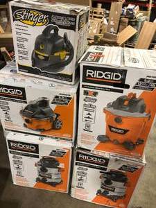 Pallet of Assorted WetDry Shop Vacs Various Models and Conditions Customer Returns See Pictures