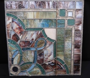 STAINED GLASS 24 X 24 PANEL.