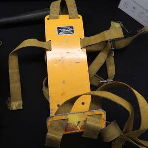 FIRE EXTINGUISHER WITH MOUNT, CLIMBING ROPE WITH CLIPS, AND MORE