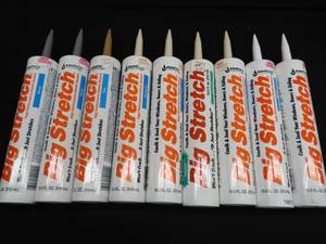 9 NEW TUBS OF BIG STRETCH CAULK