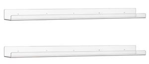 lot 102 image: LOT OF 2 HBlife Floating Shelves Wall Mounted Clear Acrylic Shelves for Figures