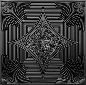 lot 128 image: LOT OF 12 Art3d Drop Ceiling Tiles 24x24 in Black