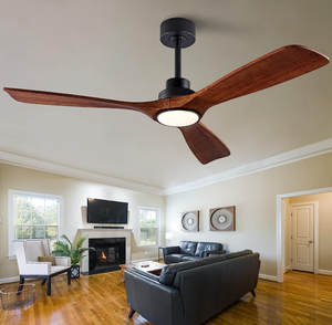 lot 149 image: 52 Wood Ceiling Fan with Lights Remote Control,Quiet DC Motor 3 Blade Ceiling Fans