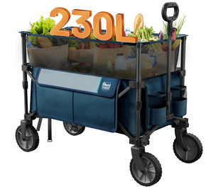 lot 153 image: TIMBER RIDGE 230L Extra Large Capacity Collapsible Folding Wagon Carts