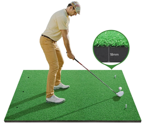 lot 167 image: Golf Training Mat, 5x4ft Thickening Golf Hitting Mat, Home Golf Turf Practice Mats for Indoor & Outdoor