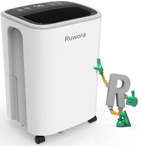 lot 304 image: Dehumidifier 2500 Sq.Ft 30 Pint, Dehumidifiers with Drain Hose, 0.66 Gallon Water Tank