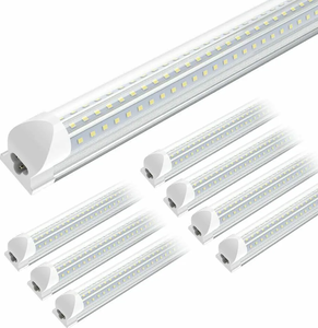 lot 307 image: LOT OF 8 4FT LED Shop Light 60W 6500K High Output Ceiling Tube Light Fixture