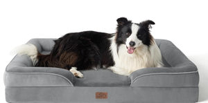 lot 320 image: Bedsure Orthopedic Pet Bed - Large, Grey, Measures 35.0L x 25.0W x 6.5Th