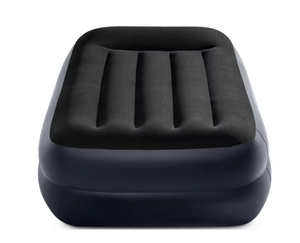 lot 329 image: Intex Dura Beam Plus Pillow Raised Airbed Mattress with Built in Pump, Twin
