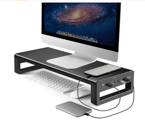 lot 344 image: Vaydeer USB 3.0 Aluminum Monitor Stand(Monitor Size Up to 27 inches)(Black)