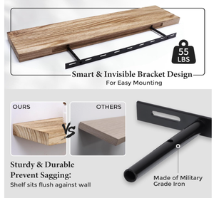 lot 530 image: Floating Shelves Heavy-Duty Metal Bracket