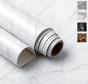 lot 584 image: Very Berry Sticker Faux Marble Contact Paper (15.7 x 78, White)