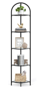 lot 586 image: VASAGLE 5-Tier Corner Shelf Stand