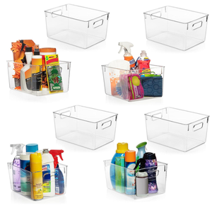 lot 597 image: 8 ClearSpace Plastic Storage Bins