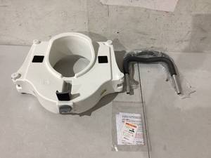 lot 467 image: Drive Medical Elevated Raised Toilet Seat with Removable Padded Arms