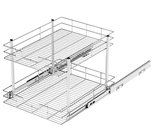 lot 486 image: MaxGear 2 Tier Pull Out Cabinet Organizer