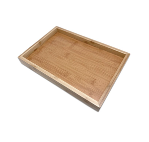 lot 490 image: Hanobe Natural Bamboo Rectangle Serving & Vanity Tray