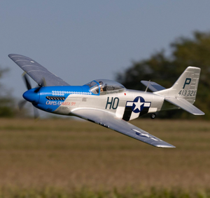 lot 2 image: E-flite RC Airplane P-51D Mustang 1.2m PNP