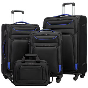 lot 3 image: Coolife Luggage 4 Piece Set Suitcase