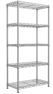 lot 224 image: SONGMICS Kitchen Shelf, Metal Shelves, 5-Tier Wire