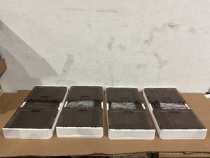 lot 122 image: LOT OF 4 Storage Bins with Lids - Plastic Storage Bins for Closet Organizers and Storage