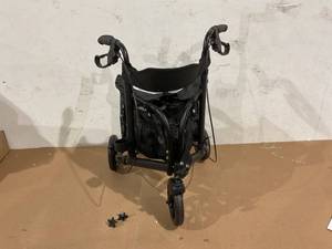 lot 191 image: WalkMate 3 Wheel Rollator Walker for Slim Seniors, 8 Wheels Lightweight Foldable Rollator Walker