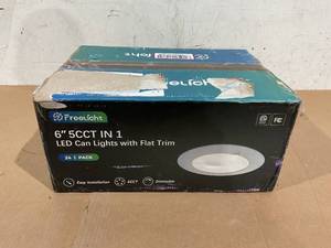lot 52 image: LOT OF 24 6 Inch 5CCT Ultra-Thin LED Recessed Ceiling Light