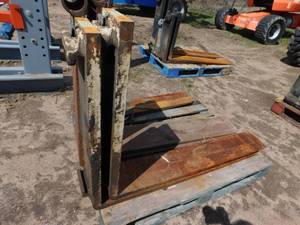 3 Sets of Used Forklift Forks - A, B, C