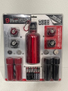 lot 91 image: Flashlight and Water Bottle Kit