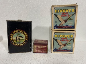 lot 104 image: Shell Boxes, Powder Can