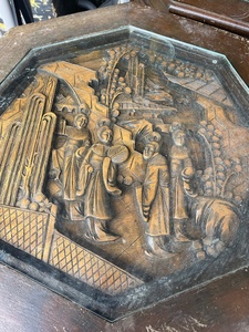 lot 155 image: End Table with Carved Top