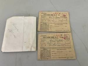 lot 90 image: 3 War Rations Books