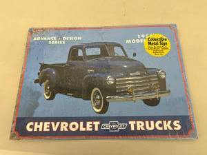 lot 122 image: Chevrolet Trucks Metal Sign